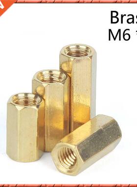 20 50Pcs/lot long nut M6*L Hexagonal brass column monitorin