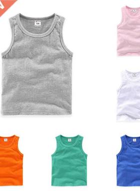 2022 Cndy Color Girls Sleeveless Vest Sports Undershirts Ki