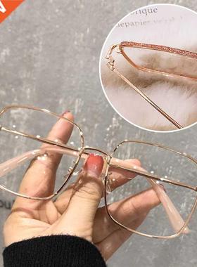 Luxury Anti Blue Light Glasses Men Women Diamond Studded Ove