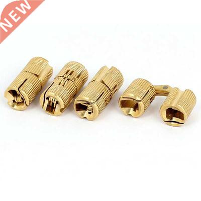 Cupboard Window Drawer Door 14mm Dia Brass Blind Hinge Gold