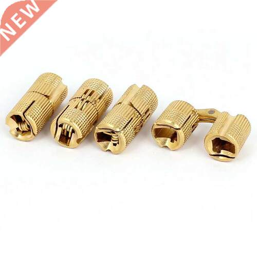 Cupboard Window Drawer Door 14mm Dia Brass Blind Hinge Gold