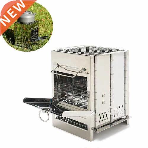 Outdoor Grill Stainless Steel Integrated Wood Stove Folding