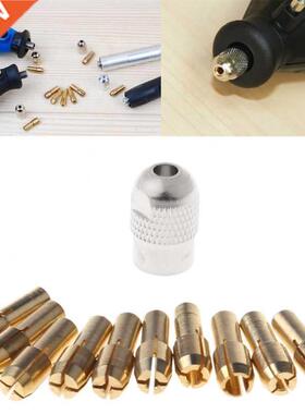 10Pcs Brass Drill Chuck Collet Bits For Rotary Tool 0.5-.2m