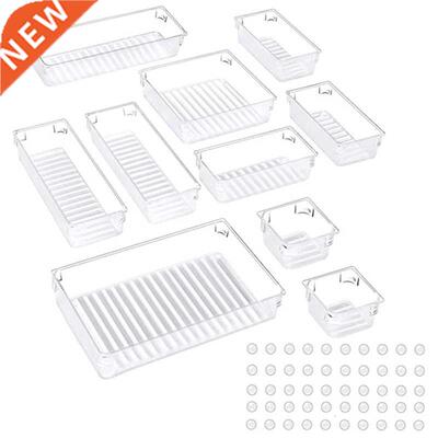 10 Pcs Desk Drawer Organser Trays, 5-Sze Versatle Storage