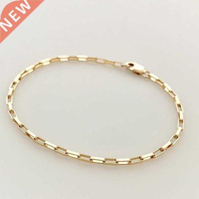 14K Gold Filled Chain Bracelet Handmade Jewelry Boho Charms