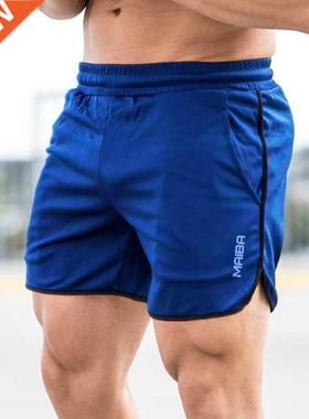 New Men Fitness Bodybuilding Shorts Man Summer Gyms Workout