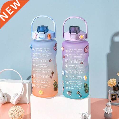 2000ml Kid Water Bottle Phone Holder Portable Drinkware