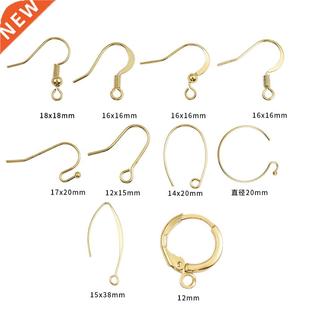 18K 20mm Gold Hooks Lot Earring Components 20Pcs Twist