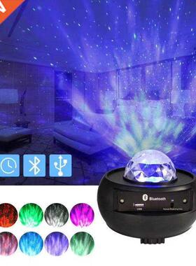 LED Galaxy Projector Ocean Wave LED Night Light Music Player