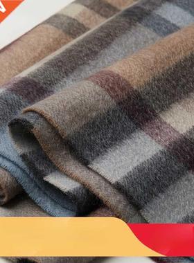 Men Scarf Pure Cashmere Scarf Thickened Warm Tassel Plaid Bu