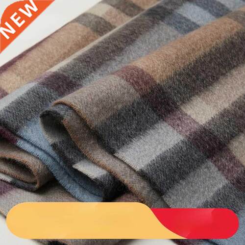 Men Scarf Pure Cashmere Scarf Thickened Warm Tassel Plaid Bu