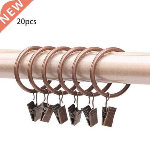 G6D 20 Pcs Shower Curtin Rings with Clips nd Eyelets