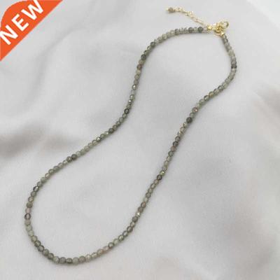 Faceted Labradorite Necklace cate Adjustable 14K Gold Filled