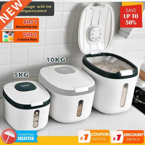 Kitchen Container 5KG 10KG Bucket Nano Insect-Proof Moisture