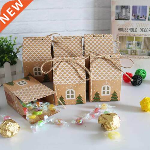 Christmas house style Christmas Gift Box Kraft Paper Gift Ca