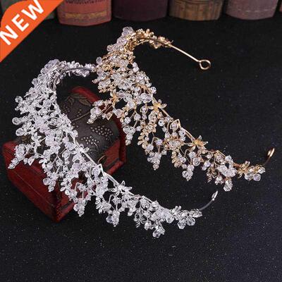 FORSEVEN Luxury Handmade Rhinestone Crystal Crown Tiaras Bri