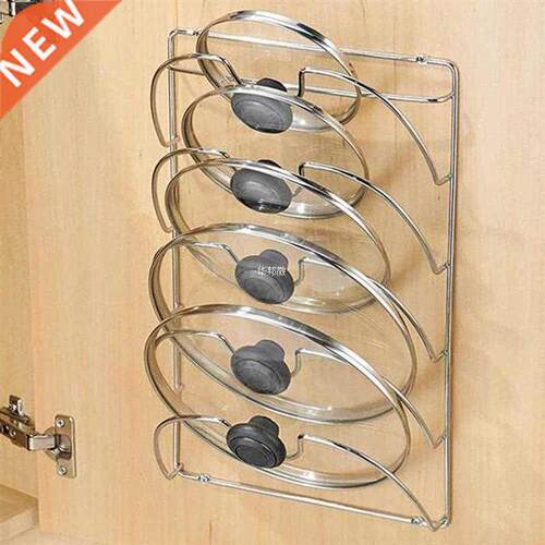 Metal Multifunctional Pot Lid Rack Kitchen Wall Hanging Pot