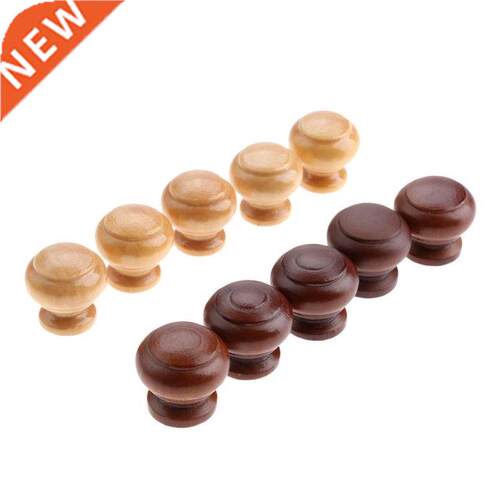 5Pcs Wooden Kitchen Drawer Cabinet Knobs and Handles Closet
