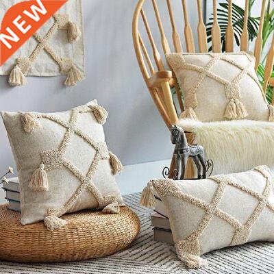 Decorative Throw Pillow Case Morocco yle Tribal Tassel
