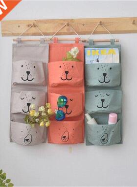 3 Pockets Cute Wall Mounted Storage Bag Closet Organizer