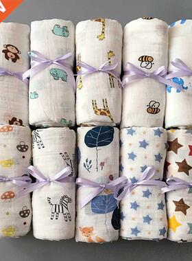 120*110cm Baby Cotton Muslin Blanket Newborn Infant Soft Swa