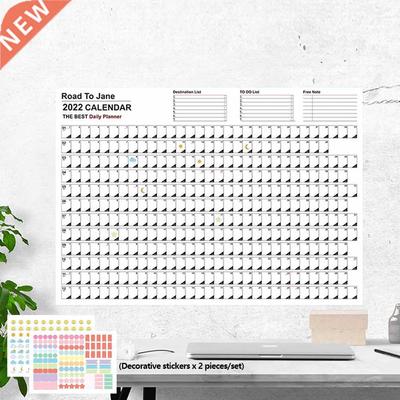 2022 Dots Wall Planner Kawaii Daily Year Annual Plan Calenda