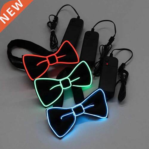 Luminous Men Tie LED Neon Light Wedding Dance aty Deco Fe