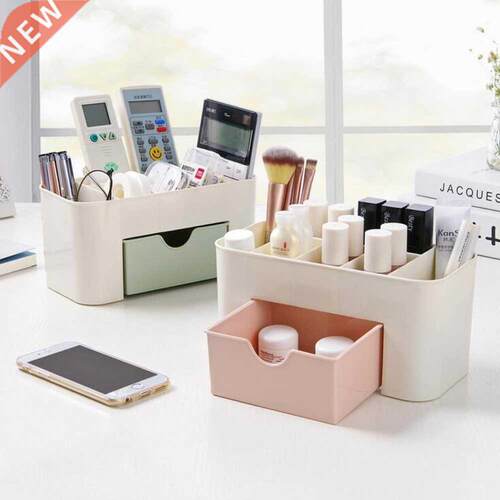 Saving Space Desk Cosmetic Brush Storage Case With Drawer