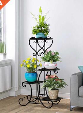 Metal Plant Shelf Flower Display Stand Garden Planter Holder