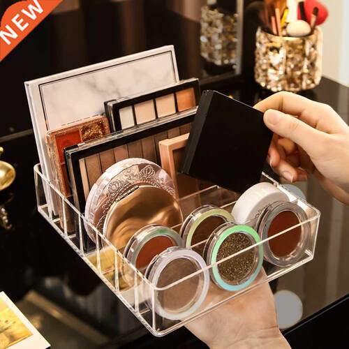 New 7 Compartments Storage Box Clear Plastic Makeup Cosmetic