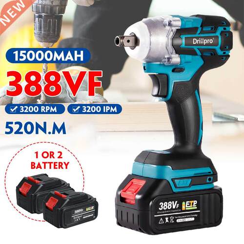 388vf 520N.M Brushless Cordless Electric Impact Wrench 1/2 i