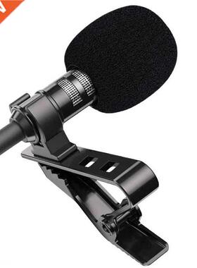 1.5m Mini Portable Lavalier Microphone Condenser Clip-on Lap