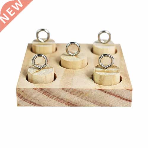Birds Parrot Wooden Platform Plastic Rings Intelligence Trai