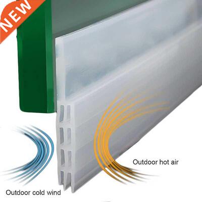 New1PC Door Sweep Silicone Bottom Seal Strip Weather Strippi