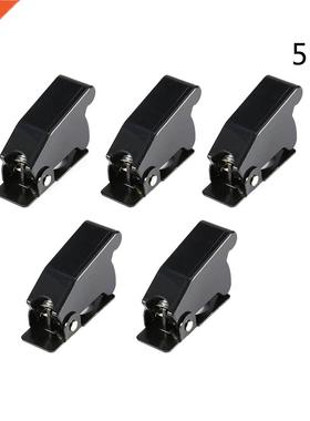 *5 Pieces Black Safety Switch Flip Cap Cover Guard Toggle S