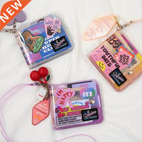 PVC Transparent Short Wallet For Girl Milkjoy Laser Holograp