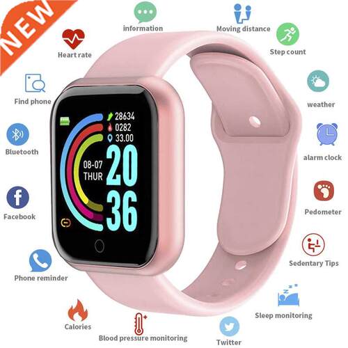D20 Smart Watch Men Sport Fitness Tracker Blood Pressure He
