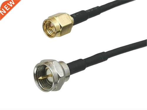 1Pcs RG174 SMA Male Plug to F TV Male plug Straight Connecto