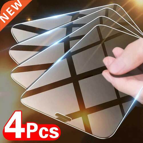 4PCS tempered Glass For iPhone 12 1 7 8 Plus 6 6S 5S SE 202