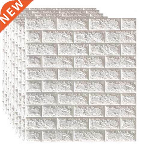 10Pcs Self-Adhesive 3D Brick Sticker  Waterproof Foam
