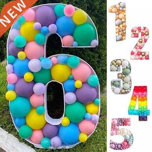 73cm Big Number Frame Stand Balloon Filling Box DIY Baby