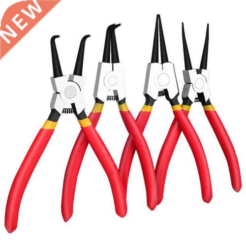 4 Pcs 7in Circlip Pliers Internal External Spring Bent Strai