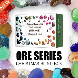 24/12pcs Christmas Stones Blind Box Ore Minerals Gemstone