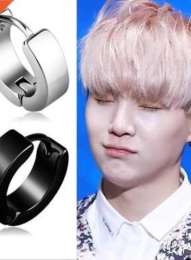 1pair Anti-allergic titanium steel earring punk rock Stud Ea