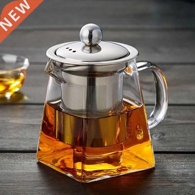 Glass teapot high borosilicate fair teapot stainless steel