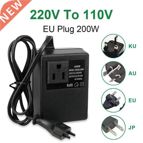 NEW 200W Voltage Converter Transformer Step Down 220V To 110