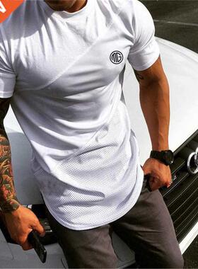Brand Mens muscle T shirt bodybuilding fitness men cotton s