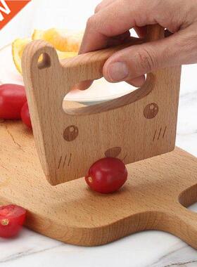 Serrated Edges Toy Fruit Cutter Wood Hand-eye Coordination