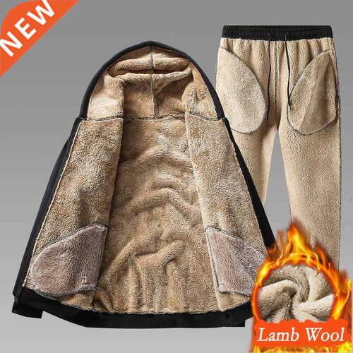 Warm Sport Suit Men 2 Pieces/Set Winter Sportsuit 2021 New T