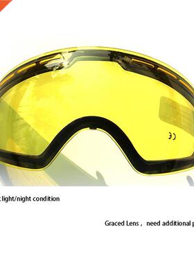 GOG 201 Lens Yellow Graced Magnetic Lens For Ski Goggles Sph